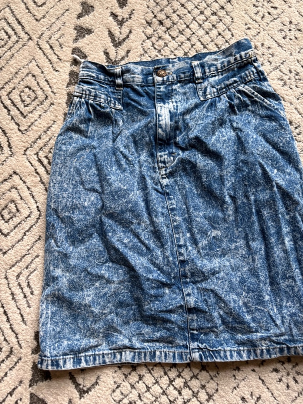 Cherokee Acid-Wash Blue Denim Pencil Skirt
